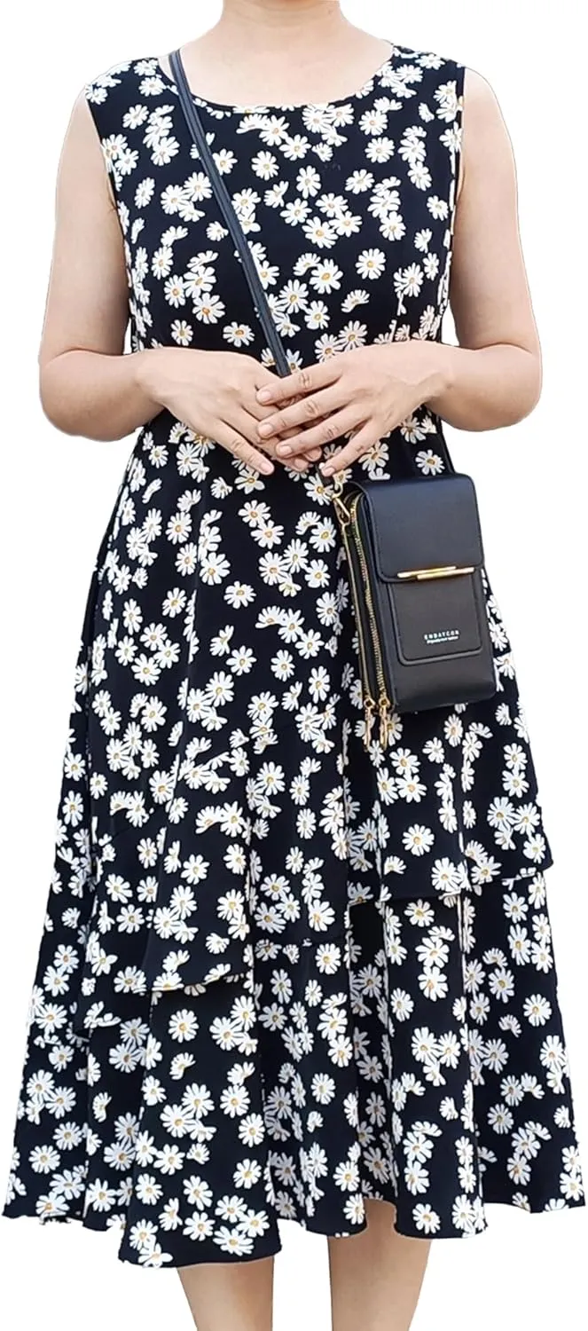PORT&LOTUS Small Cell Cross Body Purses for Women Mini Shoulder Handbags Zipper Crossbody Bags