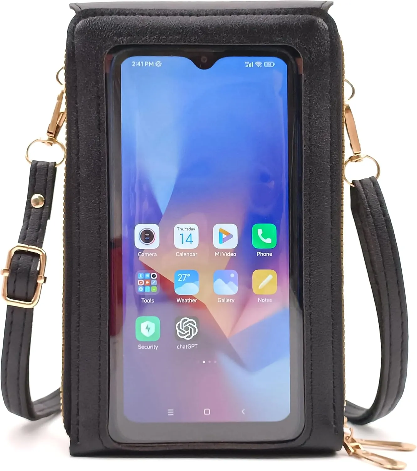 PORT&LOTUS Small Cell Cross Body Purses for Women Mini Shoulder Handbags Zipper Crossbody Bags
