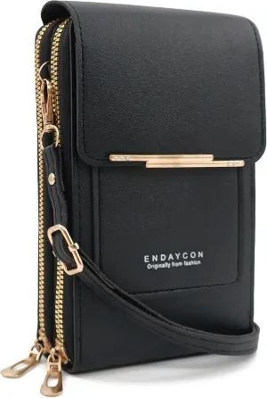 PORT&LOTUS Small Cell Cross Body Purses for Women Mini Shoulder Handbags Zipper Crossbody Bags