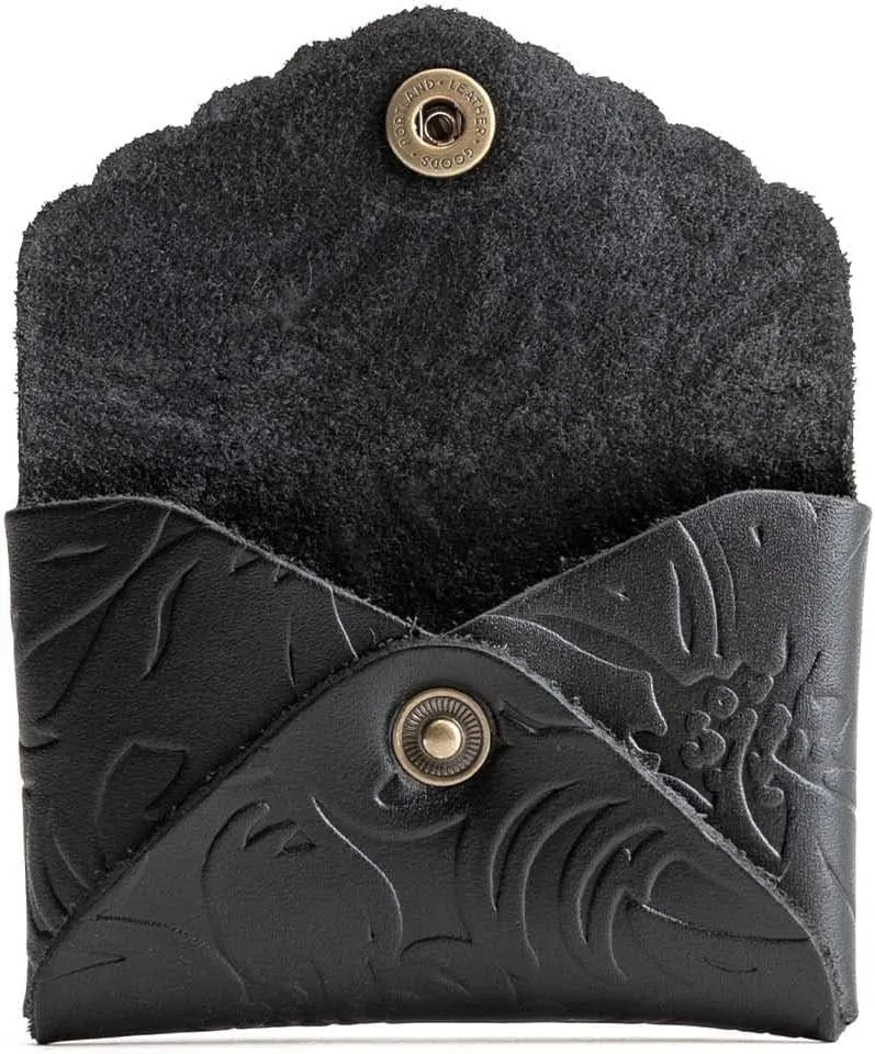 Portland Leather Goods Mini Daisy Wallet for Women – Handmade from the Finest Full-Grain Hides – Features Envelope Design with Snap Closure – Cucumber