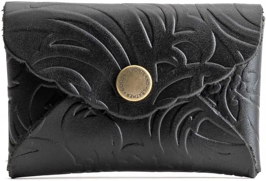 Portland Leather Goods Mini Daisy Wallet for Women – Handmade from the Finest Full-Grain Hides – Features Envelope Design with Snap Closure – Cucumber