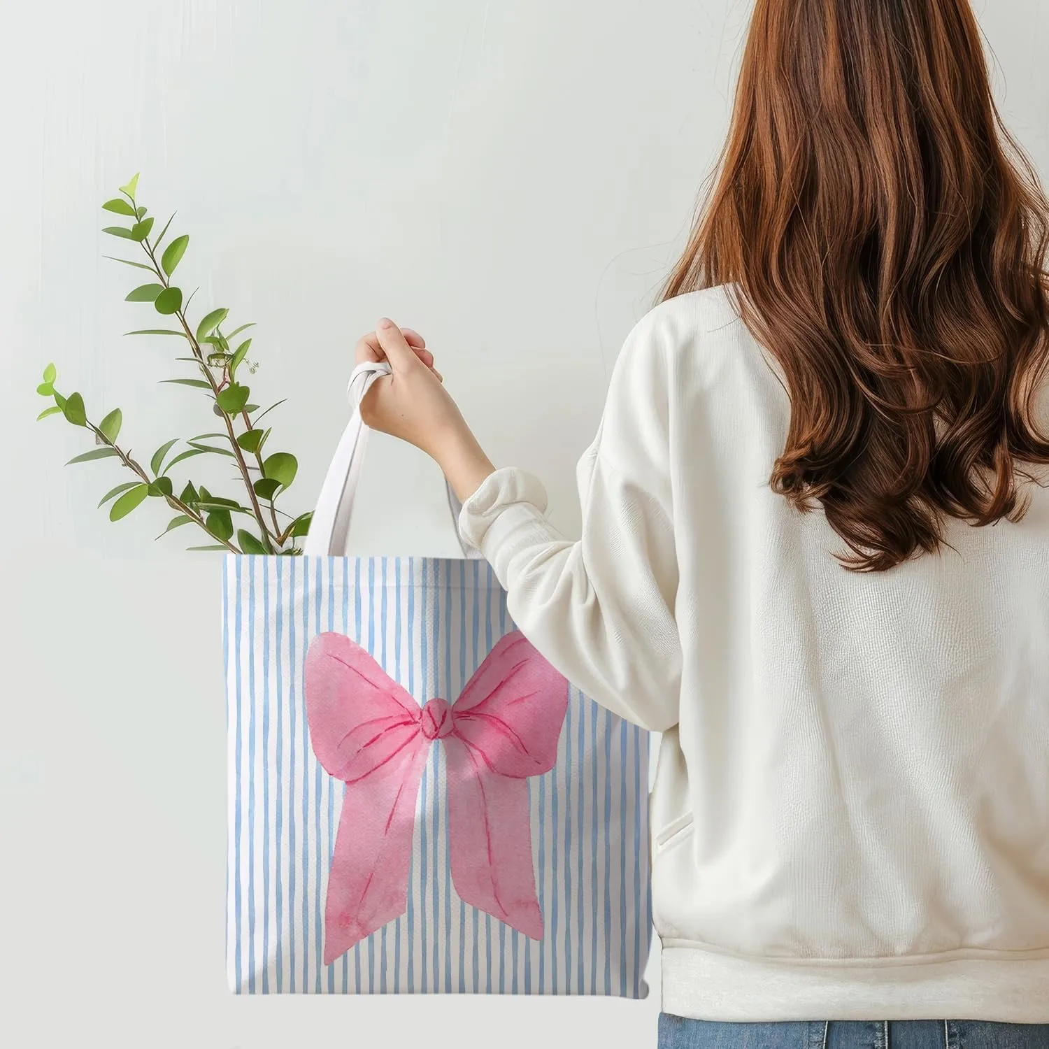 Preppy Tote Bag, Coquette Tote Bag, Preppy Stuff, Reusable Grocery Bags Shopping Bags