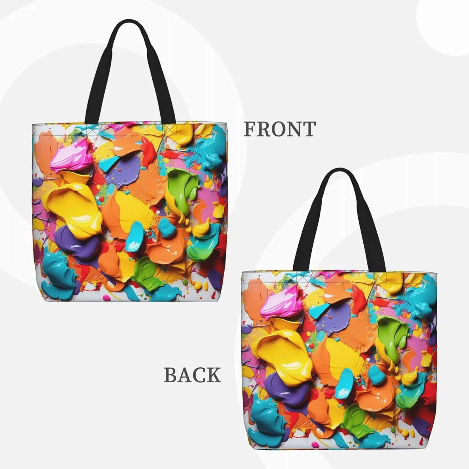 Pretty Flower Print Tote Bag Shoulde Bag Handbag Grocery Bags Reusable For Office Shopping Travel Casual Work Holiday