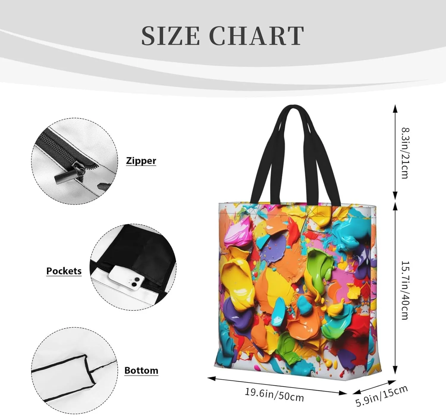 Pretty Flower Print Tote Bag Shoulde Bag Handbag Grocery Bags Reusable For Office Shopping Travel Casual Work Holiday