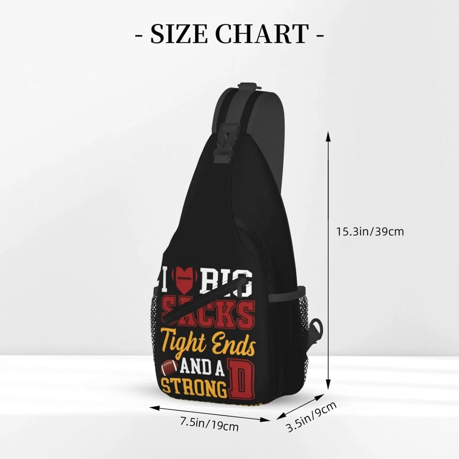 Proud Football Mom Cheetah Print Sling Bag Adjustable Crossbody Bag Casual Chest Bags Travel Shoulder Backpack
