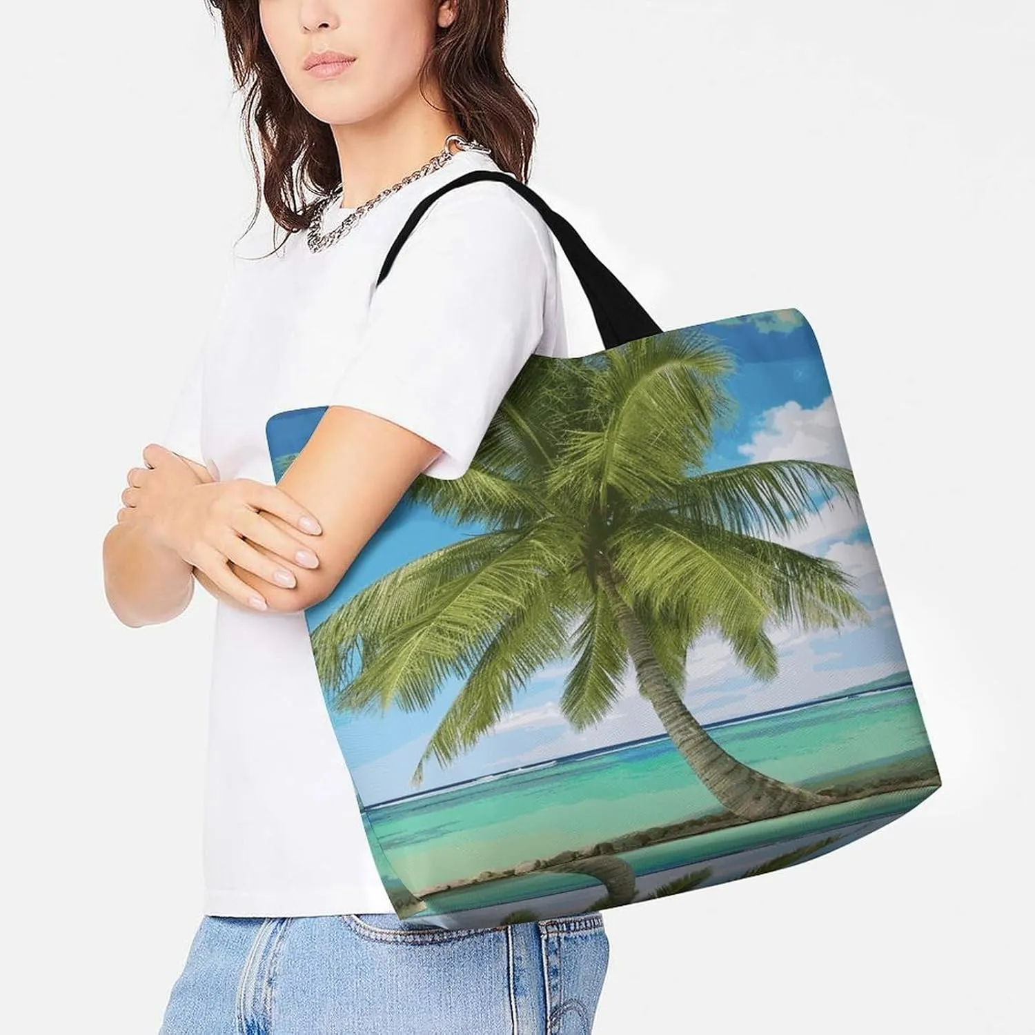 Psychedelic Smoke Tote Bag for Women Reusable Grocery Shoulder Bag Shopping Bags for Travel, Groceries