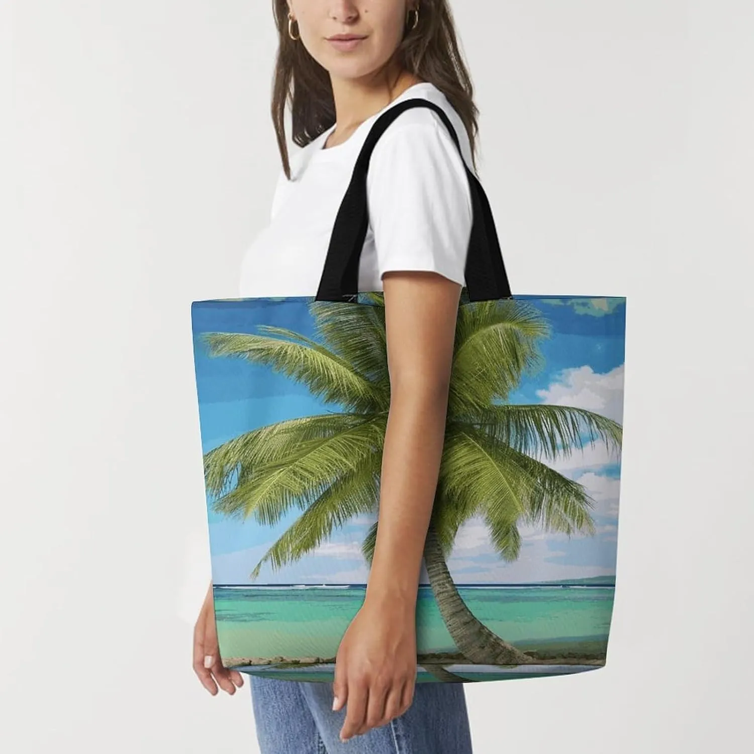 Psychedelic Smoke Tote Bag for Women Reusable Grocery Shoulder Bag Shopping Bags for Travel, Groceries