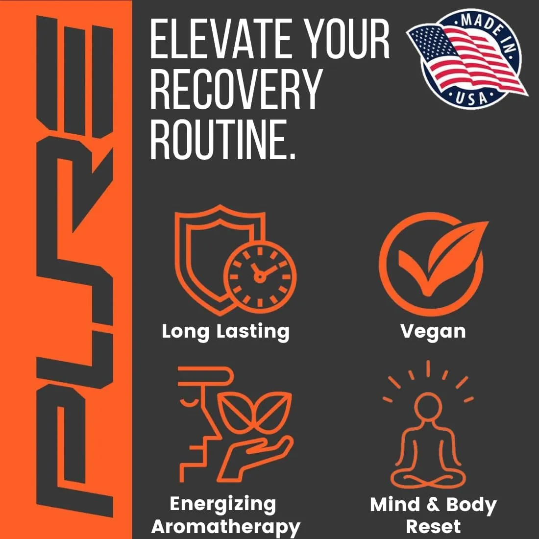 Pure Energizing Sport Shower Steamers - Natural Orange and Tea Tree Essential Oils, Made in USA, Father’s Day Gifts, Energy Boost for Athletes, Best Birthday Gift Set for Stress Relief and Self Care