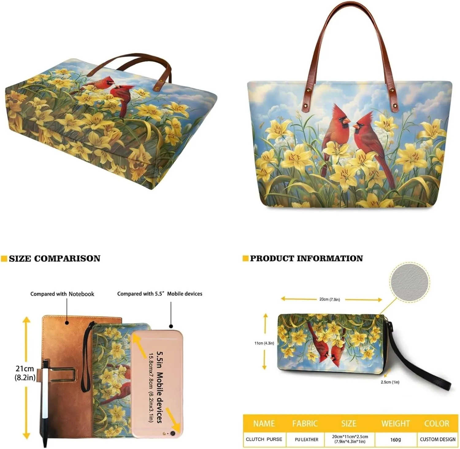 Purse and Wallet Set Large Shoulder Satchel Purse Tote Handbags with PU Wallet for Party Work Shopping Travel