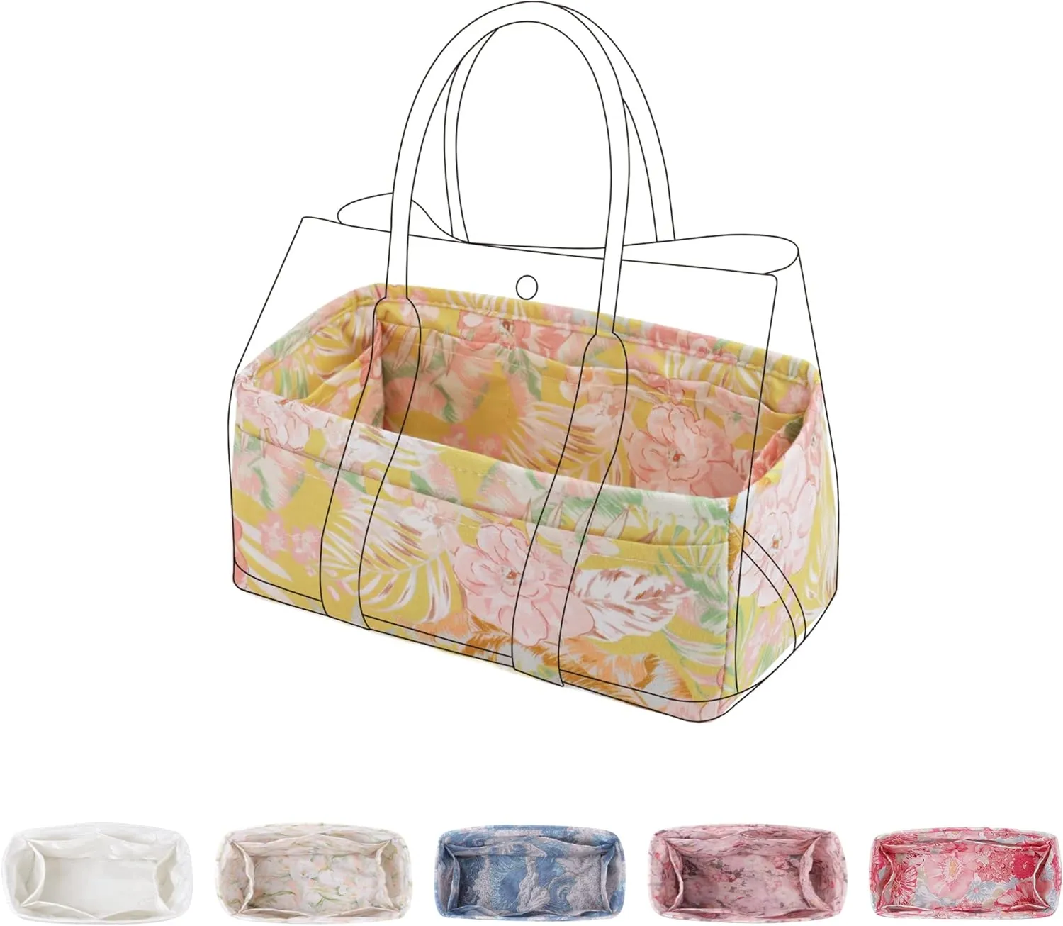 Purse Organizer Insert for Garden Party 30/36/49 bags, Lightweight Handbag Tote Organizer Liner, bag in bag (GP30, Rebirth)
