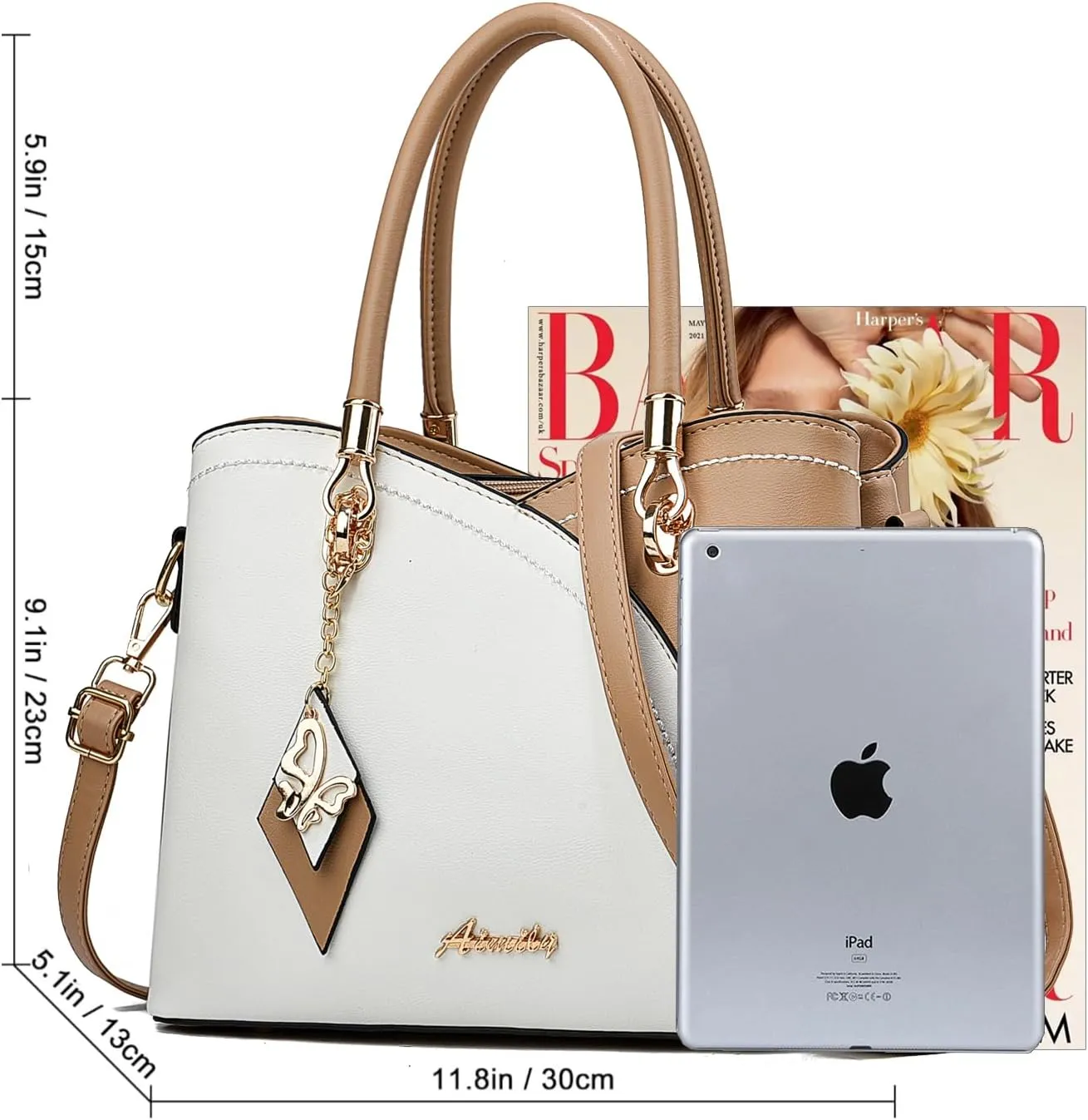 Purses and Handbags for Women Tote PU Leather Ladies Satchel Top Handle Crossbody Shoulder Bag