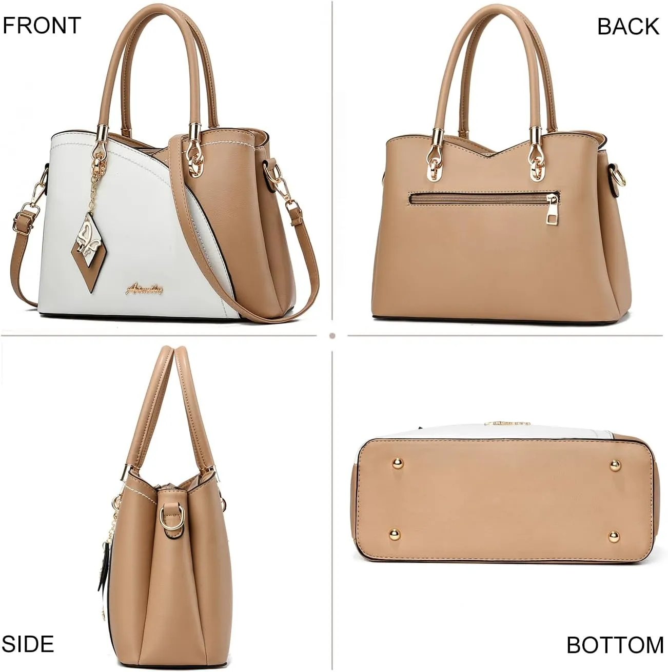 Purses and Handbags for Women Tote PU Leather Ladies Satchel Top Handle Crossbody Shoulder Bag