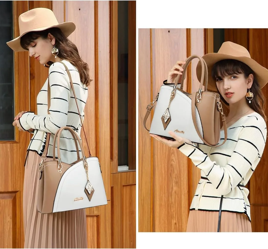 Purses and Handbags for Women Tote PU Leather Ladies Satchel Top Handle Crossbody Shoulder Bag