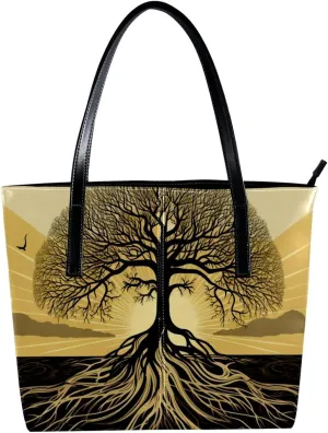 Purses for Women,Tote Bag Aesthetic,Women's Tote Handbags,African Grassland Tree Root