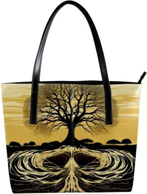 Purses for Women,Tote Bag Aesthetic,Women's Tote Handbags,African Grassland Tree Root
