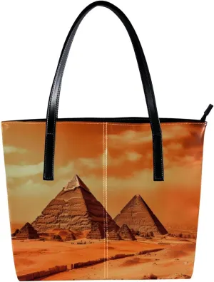 Purses for Women,Tote Bag Aesthetic,Women's Tote Handbags,Ancient Egyptian Pyramid