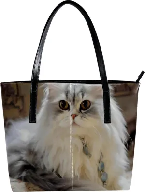 Purses for Women,Tote Bag Aesthetic,Women's Tote Handbags,Angry Cat Looking at You