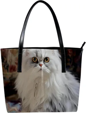 Purses for Women,Tote Bag Aesthetic,Women's Tote Handbags,Angry Cat Looking at You