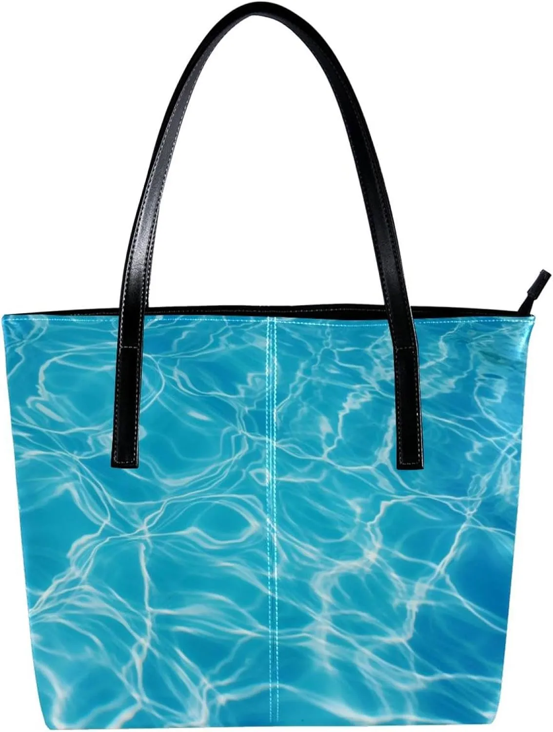 Purses for Women,Tote Bag Aesthetic,Women's Tote Handbags,Blue Sea Water Pool