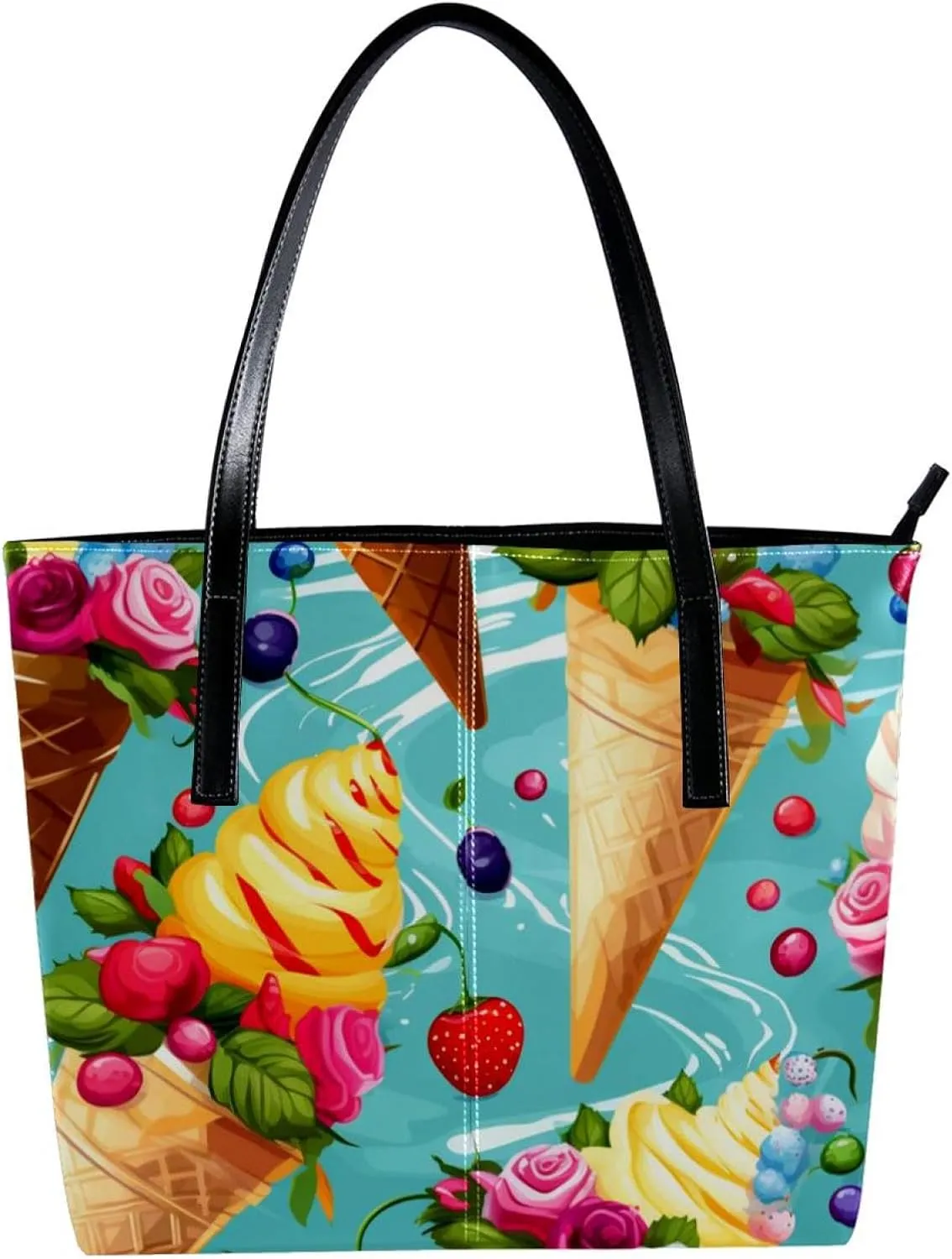 Purses for Women,Tote Bag Aesthetic,Women's Tote Handbags,Celebrate Holiday Ice Cream