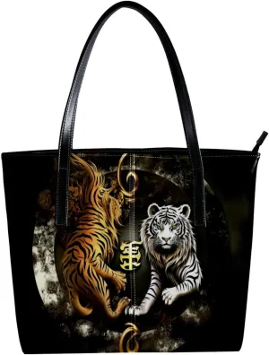 Purses for Women,Tote Bag Aesthetic,Women's Tote Handbags,Dragon Tiger Tai Chi Gossip