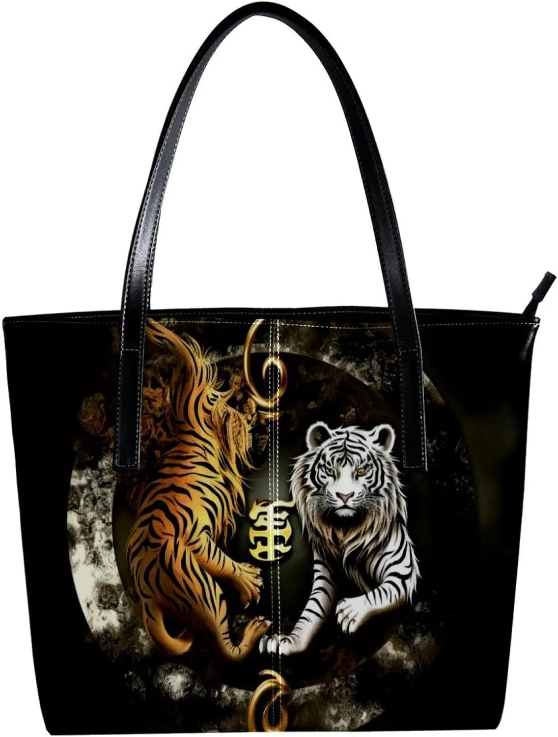 Purses for Women,Tote Bag Aesthetic,Women's Tote Handbags,Dragon Tiger Tai Chi Gossip