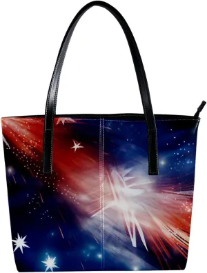 Purses for Women,Tote Bag Aesthetic,Women's Tote Handbags,Fireworks American Stars Celebrate