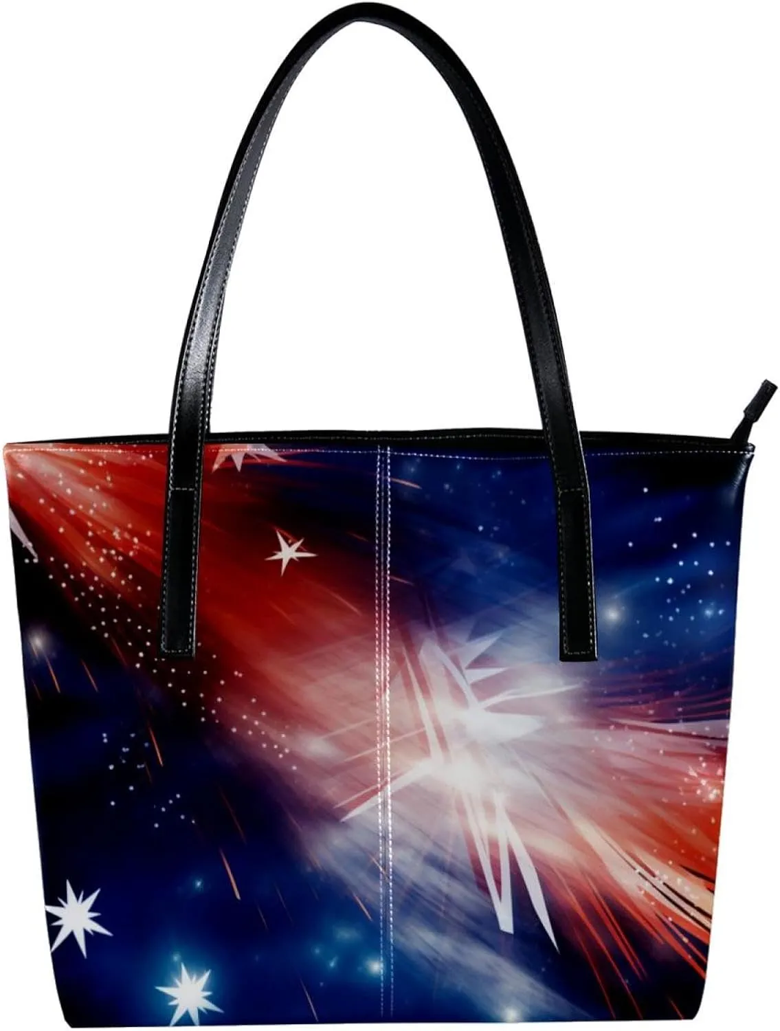Purses for Women,Tote Bag Aesthetic,Women's Tote Handbags,Fireworks American Stars Celebrate