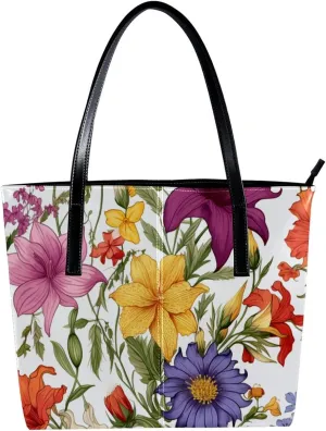 Purses for Women,Tote Bag Aesthetic,Women's Tote Handbags,Floral Jungle Plant