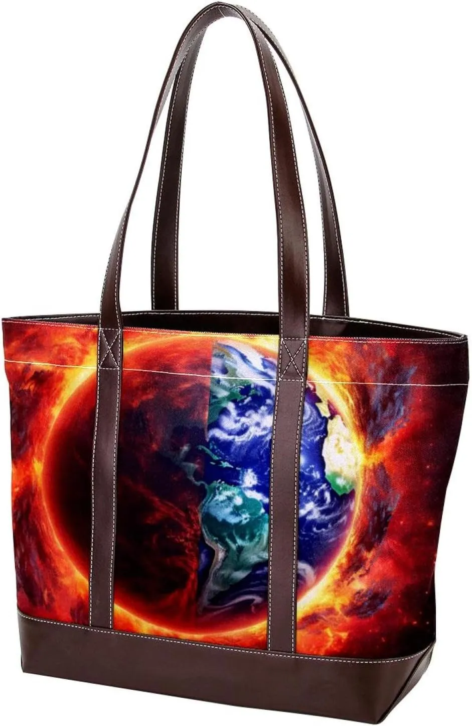 Purses for Women,Tote Bag for Women,Handbags for Women,3D Yin Yang Gossip Sun Earth