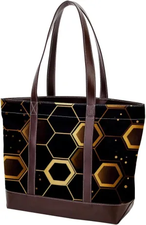 Purses for Women,Tote Bag for Women,Handbags for Women,Abstract Geometric Hexagon