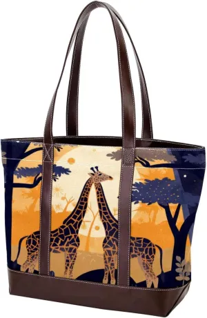 Purses for Women,Tote Bag for Women,Handbags for Women,African Giraffe Grassland