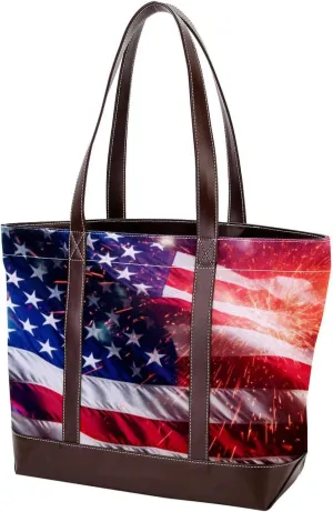 Purses for Women,Tote Bag for Women,Handbags for Women,American Flag Celebrate Holidays
