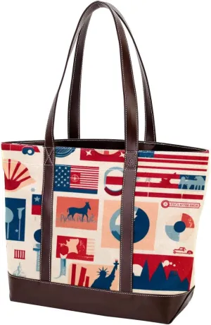 Purses for Women,Tote Bag for Women,Handbags for Women,American Independence Day Map