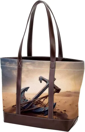 Purses for Women,Tote Bag for Women,Handbags for Women,Anchor Desert Sunshine Retro