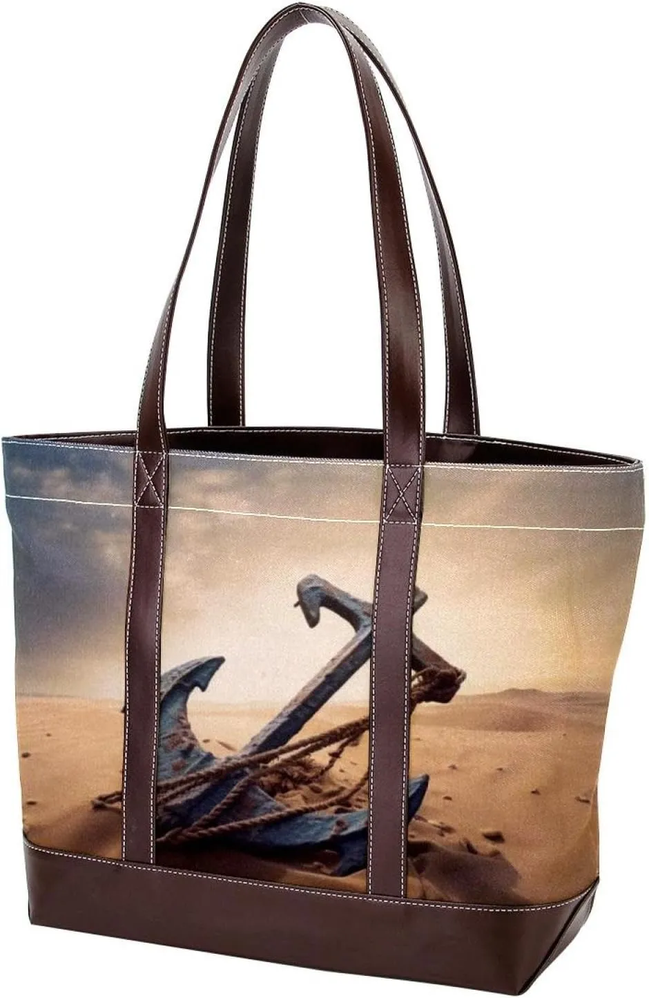 Purses for Women,Tote Bag for Women,Handbags for Women,Anchor Desert Sunshine Retro
