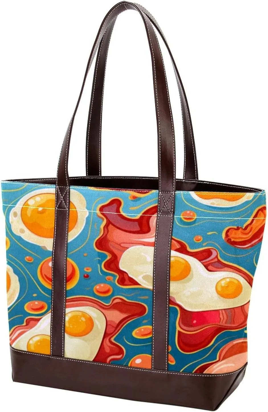 Purses for Women,Tote Bag for Women,Handbags for Women,Breakfast Bacon and Eggs