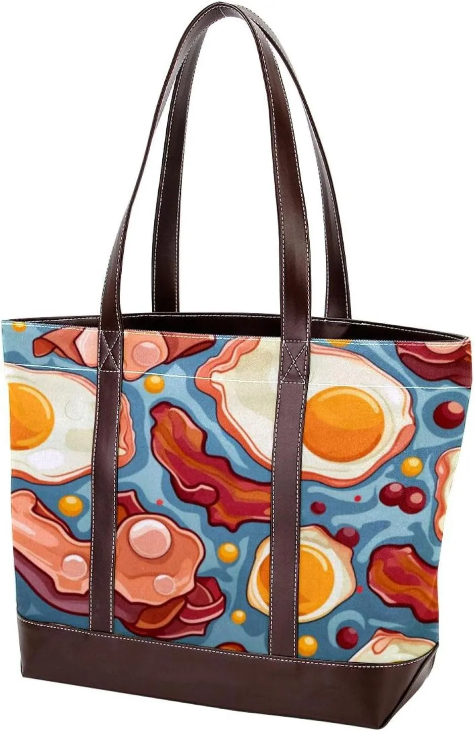 Purses for Women,Tote Bag for Women,Handbags for Women,Breakfast Bacon and Eggs