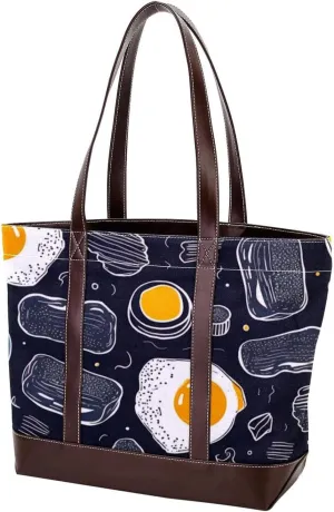 Purses for Women,Tote Bag for Women,Handbags for Women,Breakfast Coffee Fried Egg
