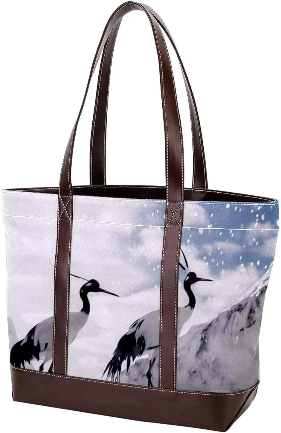 Purses for Women,Tote Bag for Women,Handbags for Women,Crane Bird Blue Sky