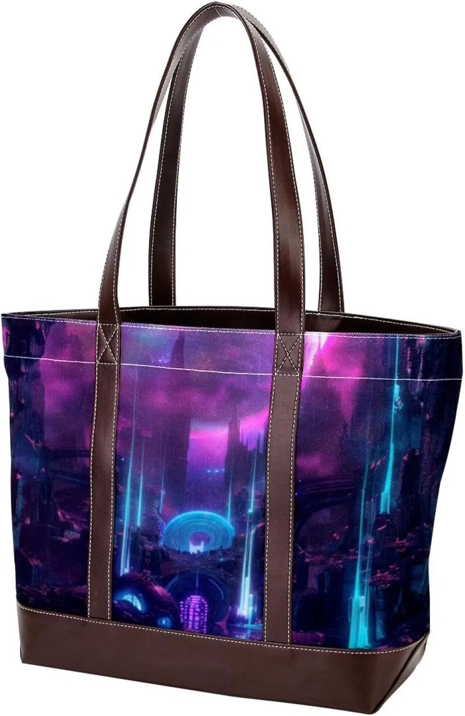 Purses for Women,Tote Bag for Women,Handbags for Women,Fantastic Natural Purple Aurora