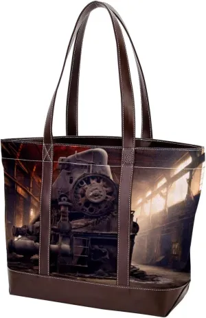 Purses for Women,Tote Bag for Women,Handbags for Women,Retro Machine Part Art Pattern