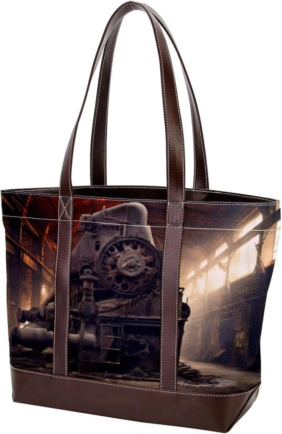 Purses for Women,Tote Bag for Women,Handbags for Women,Retro Machine Part Art Pattern