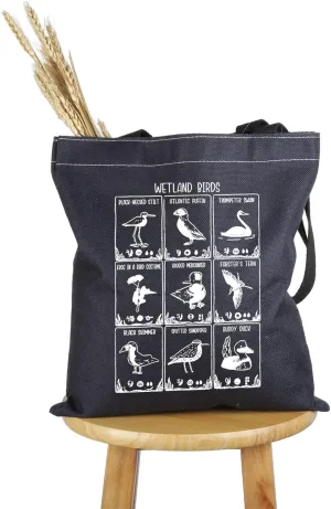 PWHAOO Board Game Inspired Gift Wetland Birds Tote Bag Bird Watching Game Handbag Board Game Merch