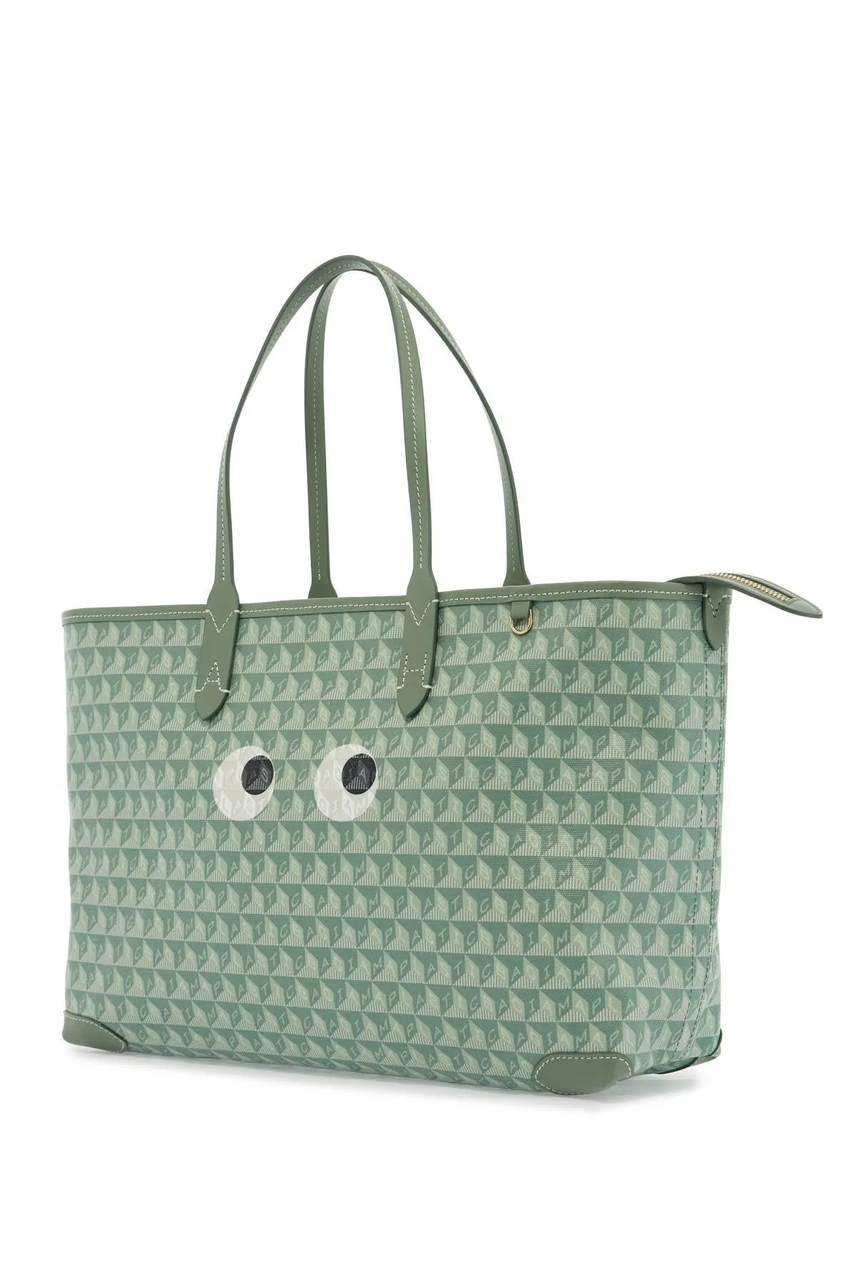 "i am a plastic bag eyes zipped tote bag
