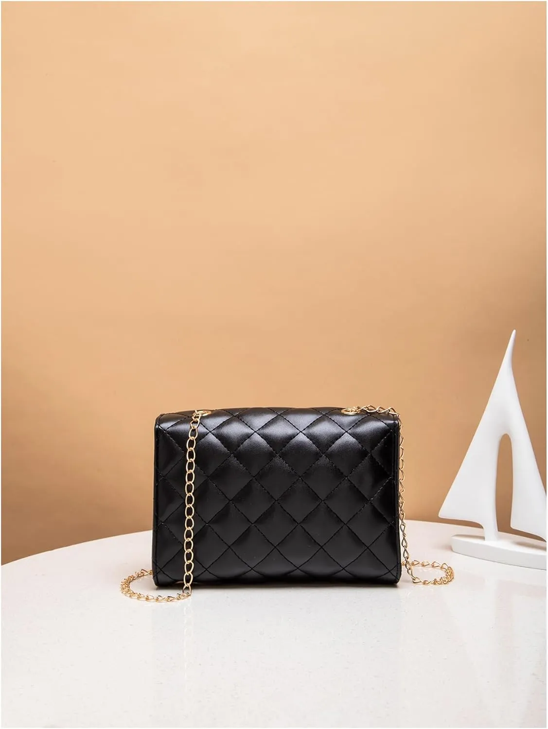 QWINEE Geometric Pattern Square Bag Crossbody Bag Solid Shoulder Bag Shopping Work Handbags Ladies Shoulder Totes Bag