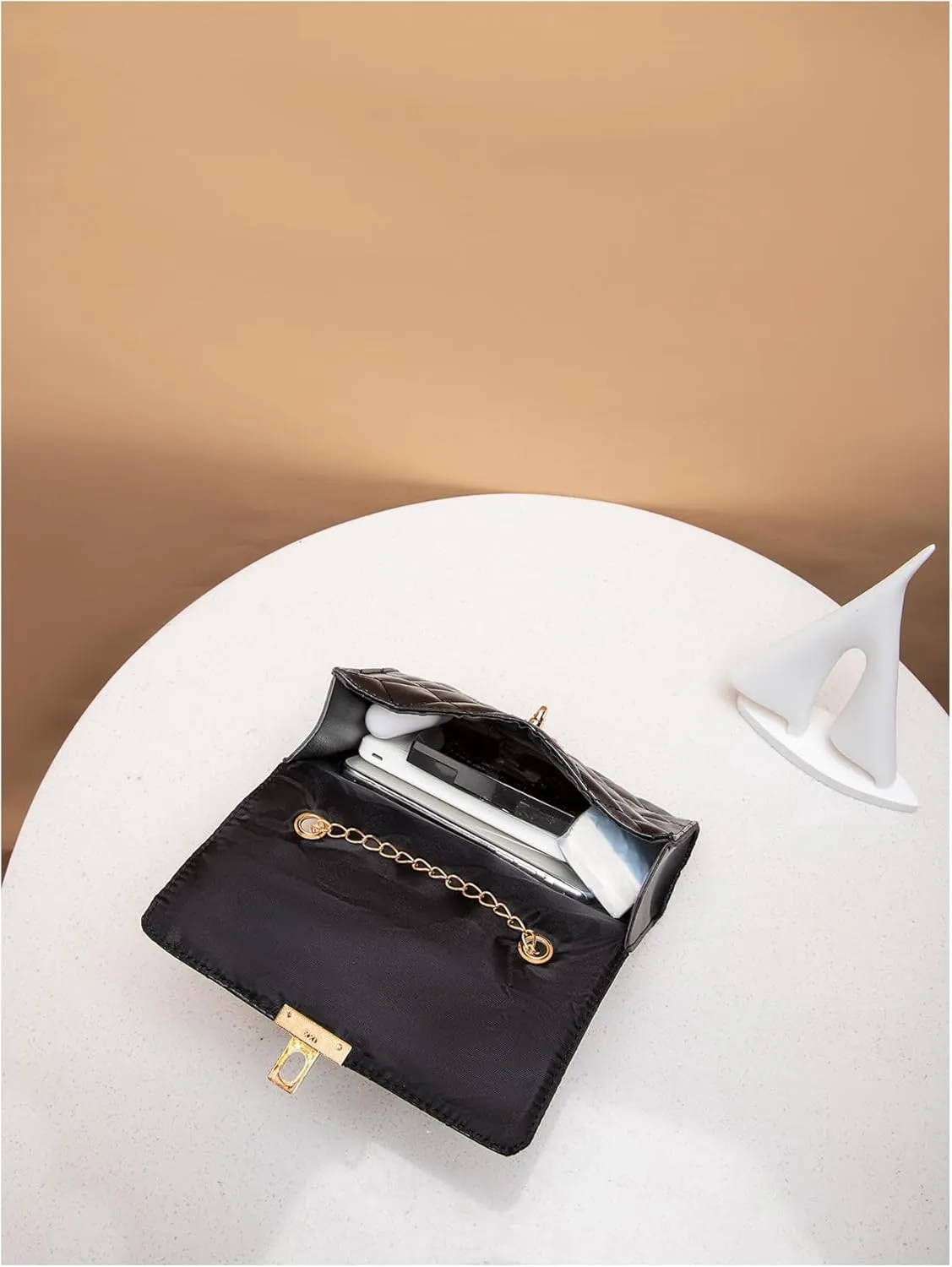 QWINEE Geometric Pattern Square Bag Crossbody Bag Solid Shoulder Bag Shopping Work Handbags Ladies Shoulder Totes Bag