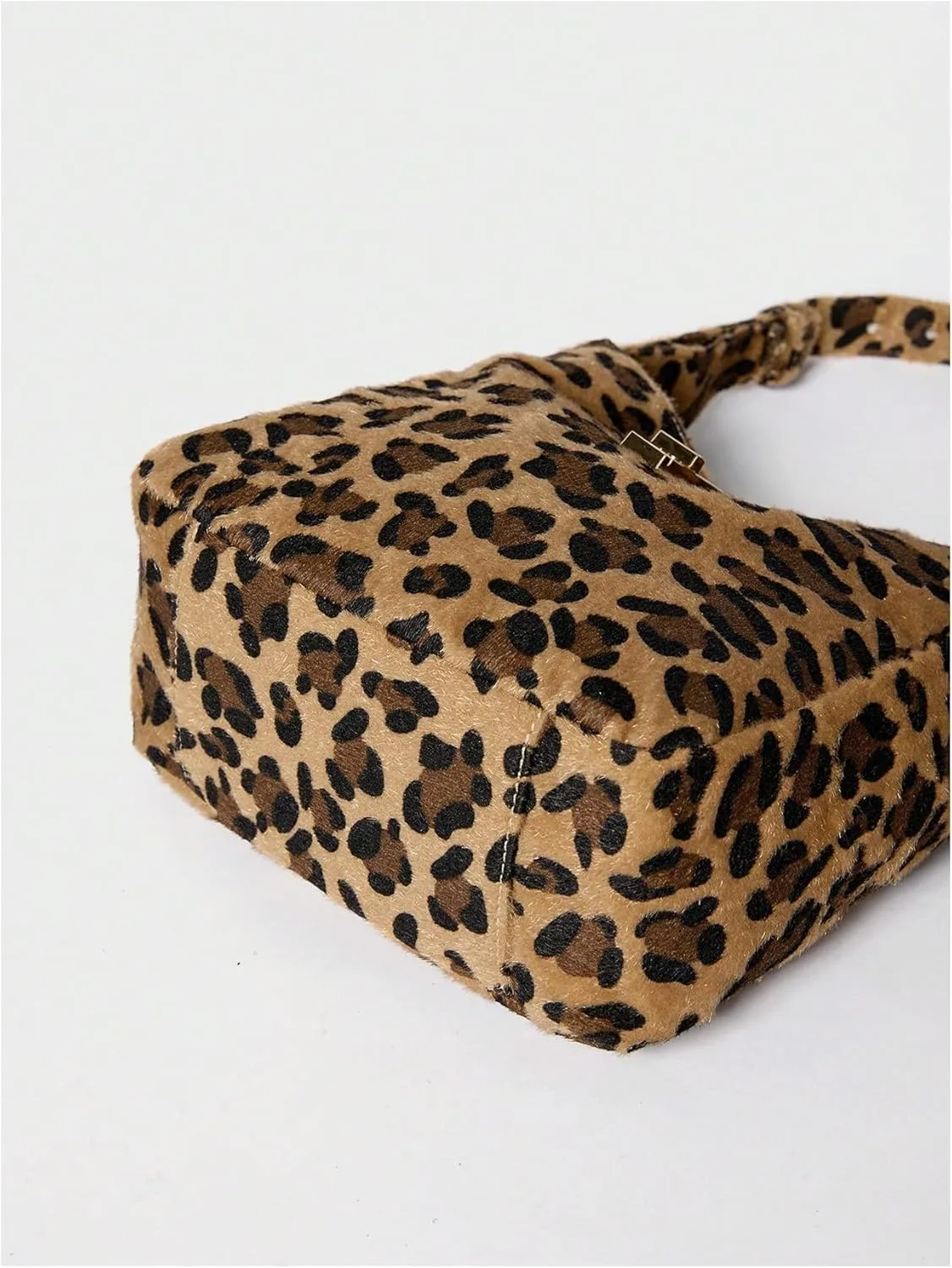 QWINEE Women's Y2K Leopard Print Satchel Handbag Clutch Purse Cheetah Print Underarm Shoulder Bags