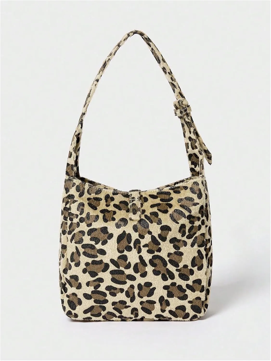 QWINEE Women's Y2K Leopard Print Satchel Handbag Clutch Purse Cheetah Print Underarm Shoulder Bags