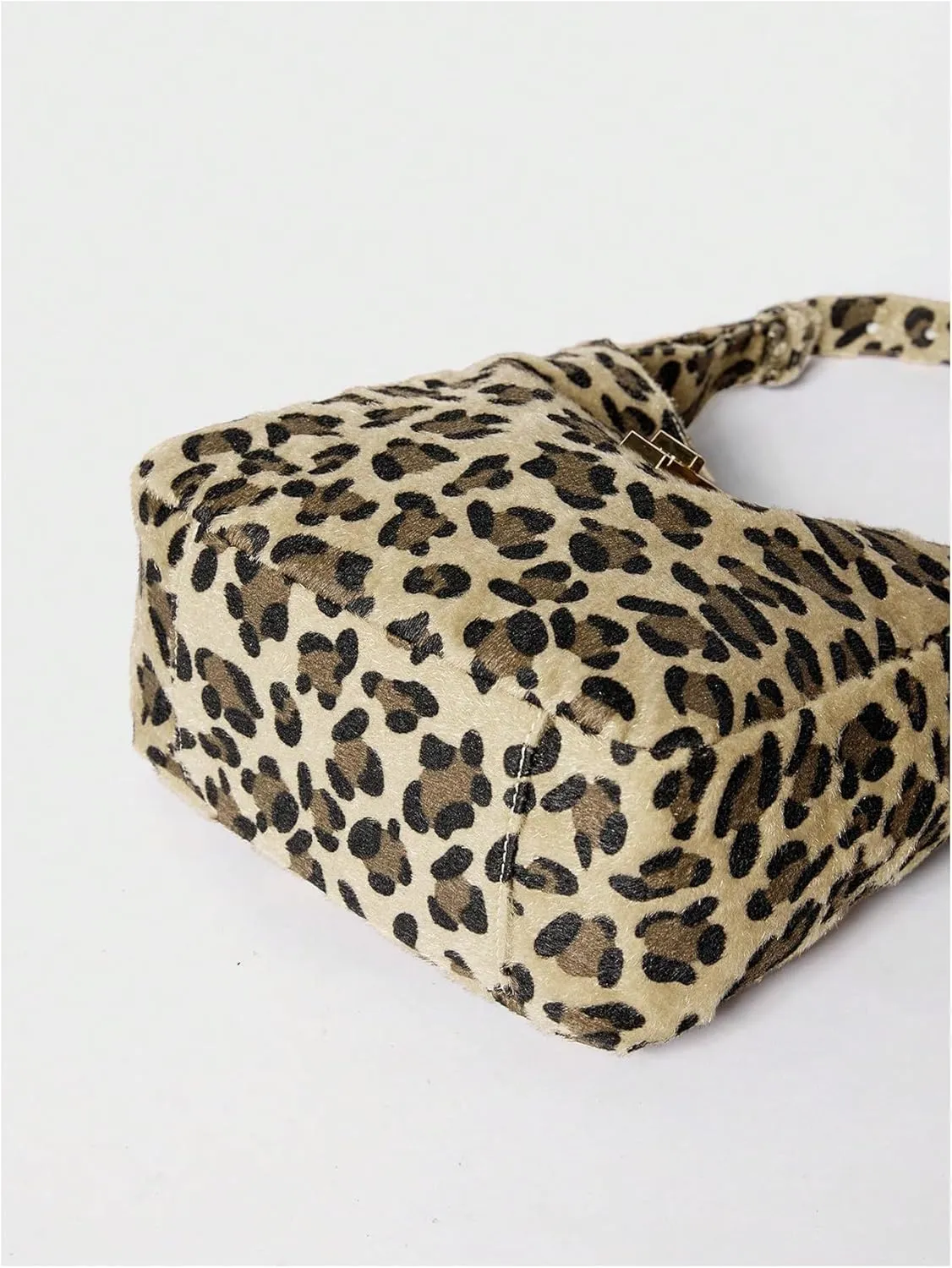 QWINEE Women's Y2K Leopard Print Satchel Handbag Clutch Purse Cheetah Print Underarm Shoulder Bags